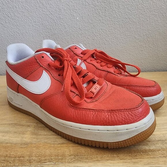 Nike Air Force 1 Low Team Orange White 896185-601 2017 Men's Size 9 - Picture 12 of 13